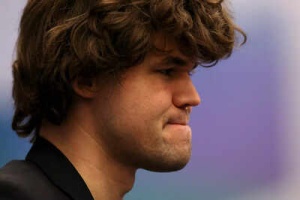 Chess Sensation: 9-Year-Old Indian Prodigy Holds Magnus Carlsen to Draw
Or:
Magnus Carlsen Held to Draw by 9-Year-Old Indian Chess Player in Online Tournament
