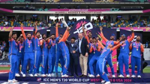 India's 2024 T20 World Cup Win: A Decade of Heartbreak Ends in Glory
OR
T20 World Cup Triumph: India Breaks 10-Year ICC Trophy Drought
OR
India's T20 World Cup Victory: Farewell to Legends, Dawn of a New Era