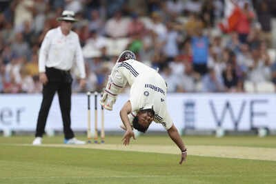Rishabh Pant celebrates century with a cartwheel.