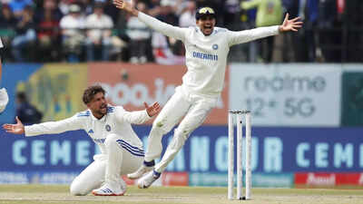 Kuldeep Yadav in action, a possible game-changer for the second Test.